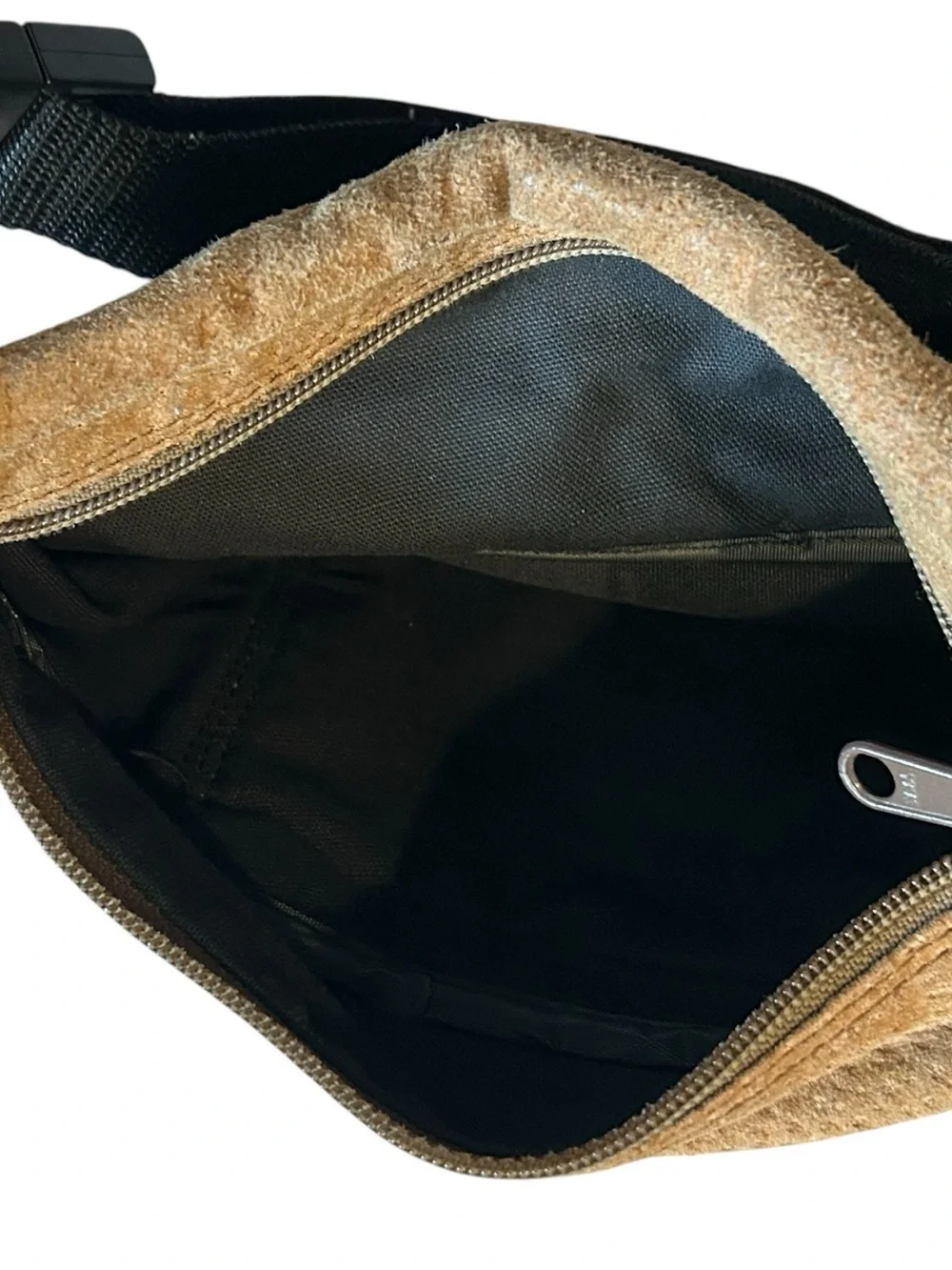 Leather-look Tan Crossbody Belt Bag